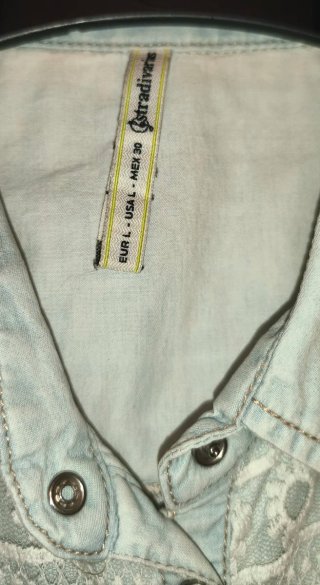 Camisa vaquera sin mangas Stradivarius Talla L