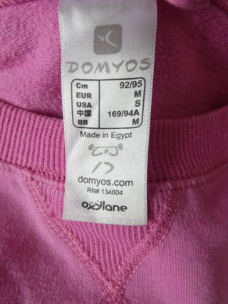 Sudadera rosa cuello redondo
