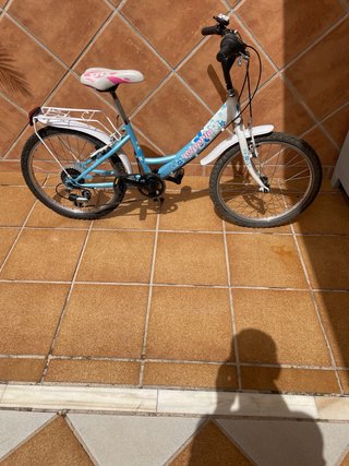 Bicicleta niña Esperia azul y blanca