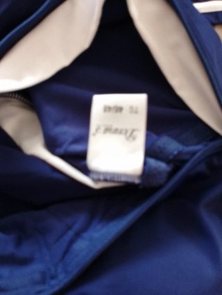 Costume donna manica lunga blu e bianco TG 46/48