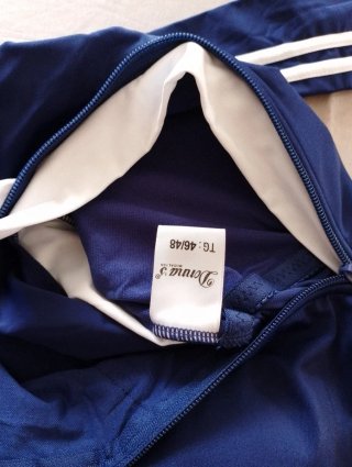 Costume donna manica lunga blu e bianco TG 46/48