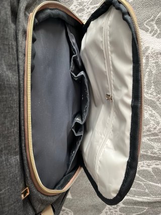 Mochila para carrito de bebé gris