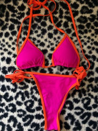 Bikini Shein Rosa y Naranja