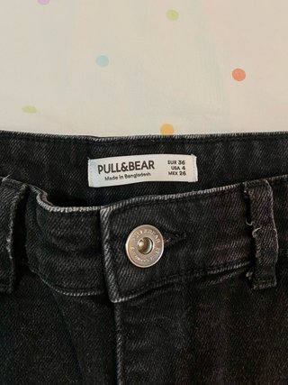 Shorts vaqueros negros Pull&Bear