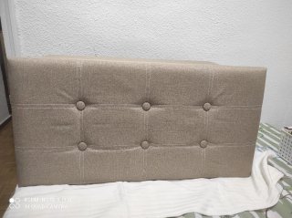 Baúl de tela beige