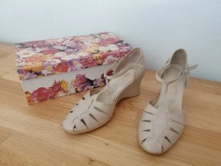 Zapatos piel beige, 37