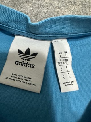 Camiseta Adidas Originals Azul Trefoil L Hombre