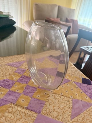 2 jarrones de cristal transparentes
