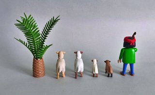 Playmobil Pastor De Ovejas Con Palmera Belén.