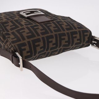 FENDI Zucca Canvas Mamma Baguette Shoulder Bag