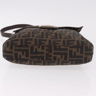 FENDI Zucca Canvas Mamma Baguette Shoulder Bag
