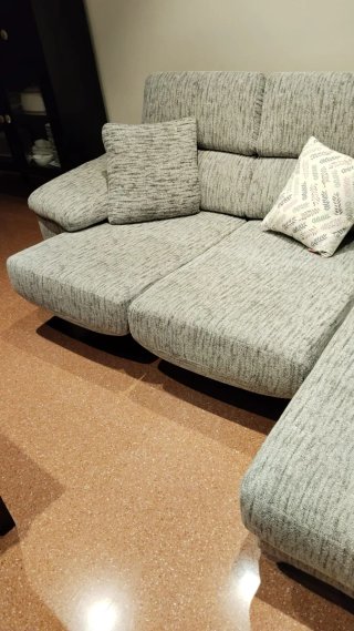Sofá rinconera gris de tela urge venta solo estos