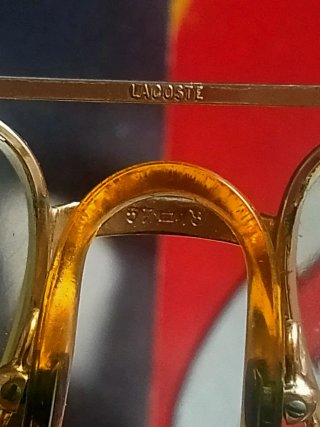 Gafas Lacoste Vintage Montura Dorada y Marrón
