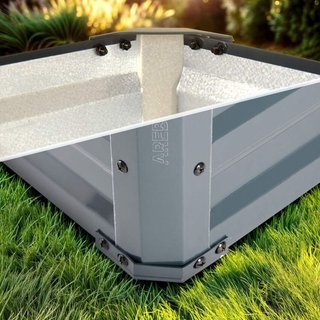 Arebos Cama elevada de Metal 180x90x59 cm Jardinera elevada