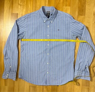 Camicia Tommy Hilfiger Uomo L Righe Azzurra