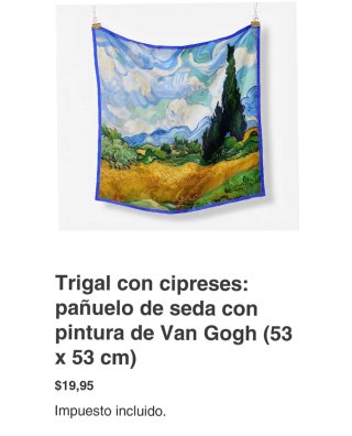 Pañuelo seda Van Gogh.