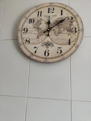 Reloj de Pared Vintage Mapa Mundi