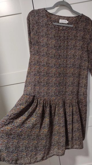 Vestido corto gasa estampado