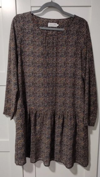 Vestido corto gasa estampado