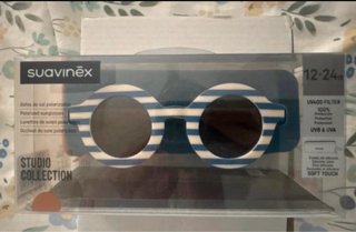 Gafas de Sol Suavinex Rayas Azul/Blanco 12-24