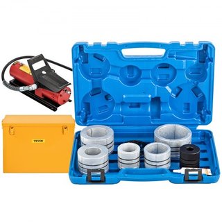 Expansor de Tubo de Escape Hidráulico, Tamaño de 4.1 a 10.8 cm, Incluye Bomba de Pedal de 10 T con 4 Matrices, 2 Estuches de Almacenamiento para Tubos de Cobre y Aluminio en Reparación de Automóviles