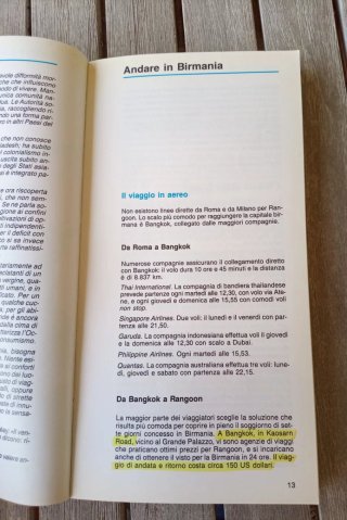 Guida turistica vintage - Birmania - di Gabrielli