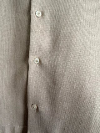 Camisa Zara manga corta S beige relaxed fit