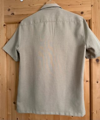 Camisa Zara manga corta S beige relaxed fit