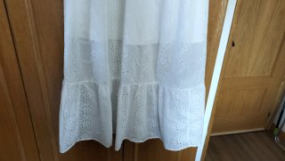 Vestido blanco bordado suizo