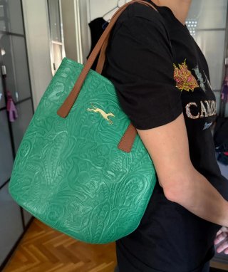Bolsa Longchamp Bimba y Lola Verde esmeralda.