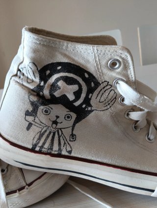 Scarpe One Piece dipinte a mano Tg 36