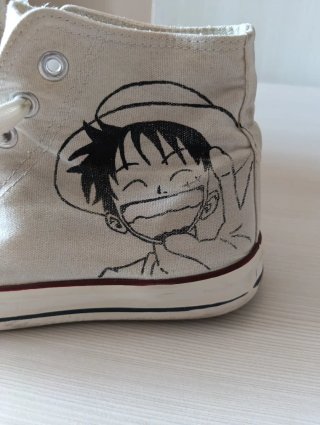 Scarpe One Piece dipinte a mano Tg 36