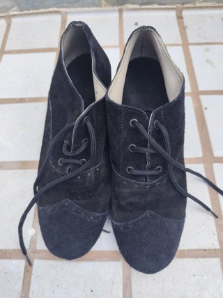 Botines negros para vestido típica canar para niña