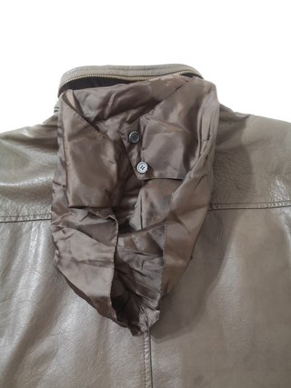 Purificación García / Chaqueta de cuero marrón M