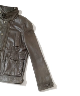 Purificación García / Chaqueta de cuero marrón M