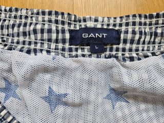 Bañador Gant Cuadros Blanco y Negro