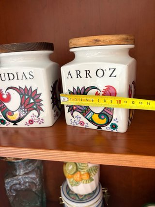 Tarros de porcelana vintage con tapa