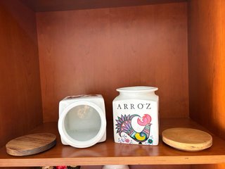 Tarros de porcelana vintage con tapa