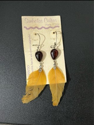 Pendientes CHENY'S plateados y marrones