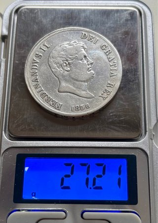 Moneda PLATA ITALIA 120 Grana 1856 Fernando II