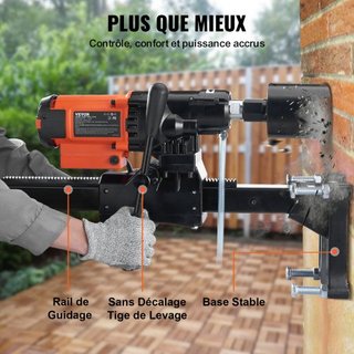 Máquina de perforación de núcleo de diamante húmedo y seco, equipo de perforación de concreto 3200W 750RPM