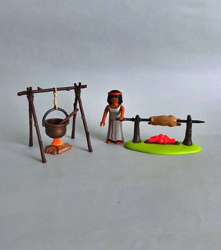 Playmobil Campesina Egipcia Cocinando Belén