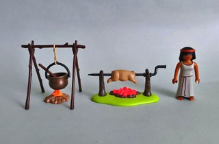 Playmobil Campesina Egipcia Cocinando Belén