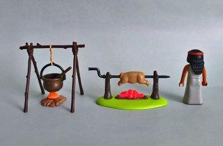 Playmobil Campesina Egipcia Cocinando Belén