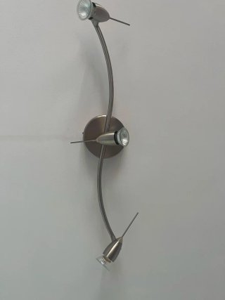 Lámpara de techo 3 focos plata