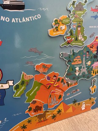 Puzzle de Imanes Europa Infantil