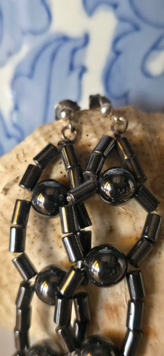 Pendientes de piedra y plata
