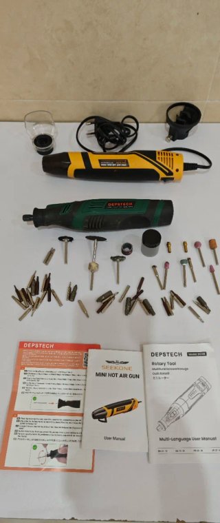 Mini Taladro y Pistola Aire Caliente