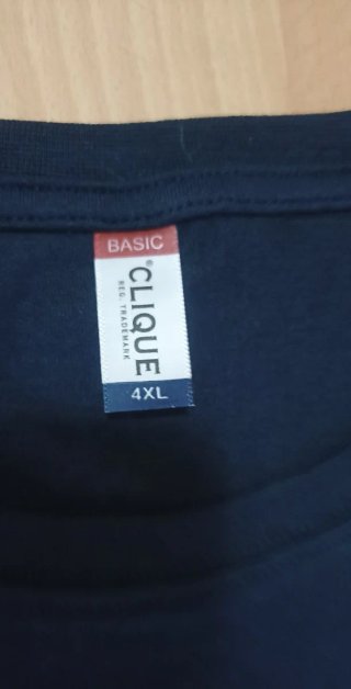 Camiseta Clique Manga Larga Azul Marino 4XL