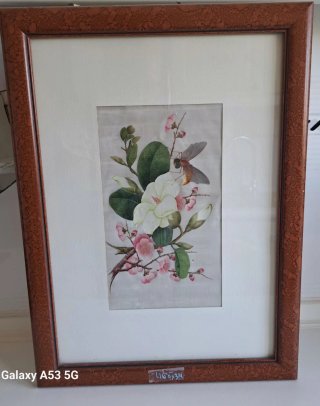 Pintura china papel arroz siglo XIX